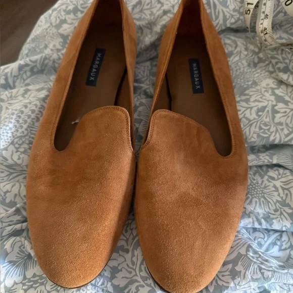 Margaux / The Loafer brown Cognac suede flats size 10 - Picture 4 of 7